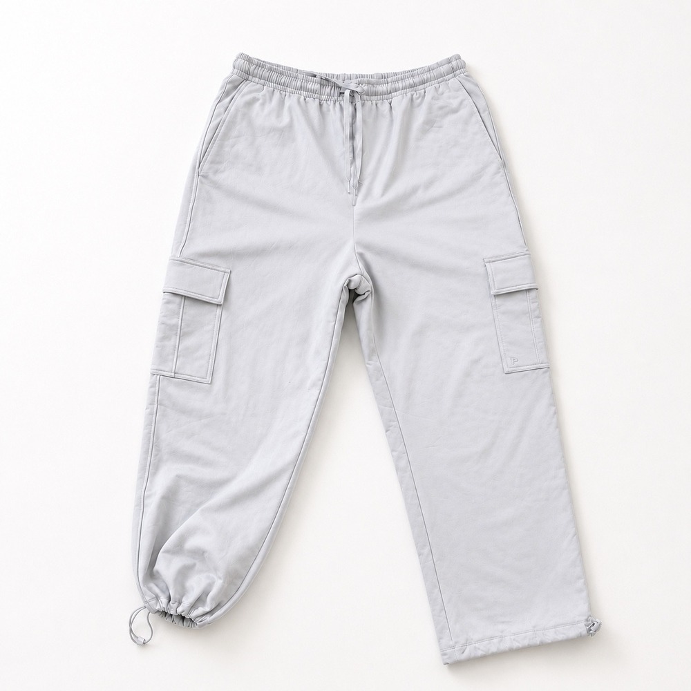 Pink Victoria's Secret Women Gray Fleece Lined Cargo Windbreaker Lounge Pants XL